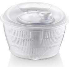 Promosyonca Çok Fonksiyonlu Sebze ve Meyve Kurutucu, 3 Renk Seçeneği, Silikon Kapak, Kurutma Haznesi ve Çıkarılabilir Halka (Beyaz)