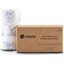 Çöp Torbası - Akıllı Kedi Tuvaletleri ile Uyumlu Kokulu & Büzgülü Çöp Torbası - Ubpet C10 Pro ve Ubpet C20 Uyumlu - 4 Litre Hazne - 50 Adet