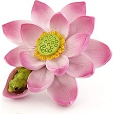 Minyatür Peri Bahçesi ve Teraryum Sevimli Mini Kurbağa Lotus Çiçeği Heykelcik