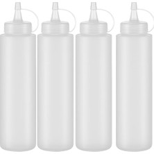 Lirazon 4 Adet Şeffaf Plastik Sosluk Ketçap Mayonez Sos Şişesi