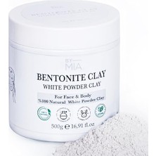 Yüz ve Vücut Bentonit KILI%100 Natural Doğal Beyaz Toz Kil 500 gr