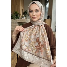 İmaj Butik Bej Desenli Soft Şal