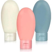 Çok Amaçlı Iskandinav Tarz 3'lü Doldurulabilir Çantalı Seyahat Tipi Şişe Seti/boş Krem Paketi