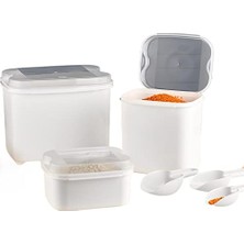 Masal Saklama Kabı, Beyaz 10 L + 4, 5 L + 1, 6 L