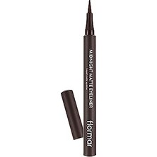 Midnight Matte Ekstra Mat Bitişli Yoğun Siyah Esnek Keçe Uçlu Kalem Eyeliner No. 002 - Brown - 8690604641659