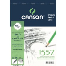 1557 Resim ve Çizim Blok 120GR A5 40YP Üstten Spiralli Resim Defteri