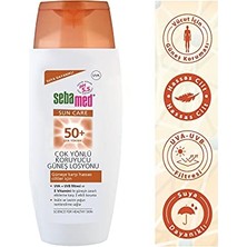 Sebamed Sun Care Spf 50+ Uva/uvb Filtresi ve E Vitamini Üçlü Yüksek Koruma Çok Yönlü Güneş Losyonu 150 ml