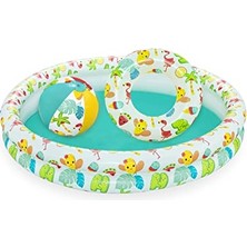 Bestway Çocuk Havuzu Seti, Su Dostları, Çap 122 x 20 cm