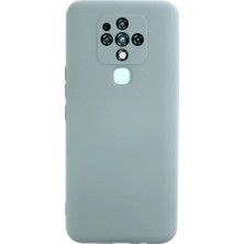 Newface Tecno Camon 16 Kılıf Nano Içi Kadife Silikon - Buz Mavisi