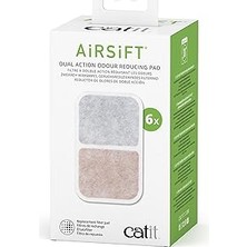 Airsift Çift Etkili Hava Temizleme Pedi, 6'lı Paket - Çöp Kutusu Kokularını Körfezde Tutmak Için Iki Ortam Filtresi