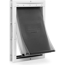 Kediler ve Köpekler Için Ekstrem Hava Enerji Verimli Evcil Hayvan Kapısı - Yalıtımlı Kapak Sistemi - Büyük - Plastik Çerçeve