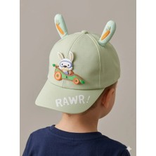 Benitto Kids Kitti 5-8 Yaş Tavşan Figürlü Çocuk Kep Şapka