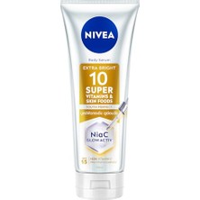 Nıvea SUPER10 Serum Etkili Vücut Losyonu SPF15 170 Ml, Aydınlatıcı, Sıkılaştırıcı, Nemlendirici, C Vitamini, Niasinamid
