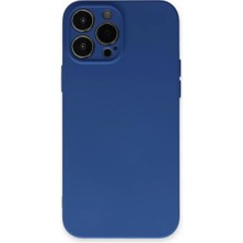 Newface iPhone 13 Pro Max Kılıf Nano Içi Kadife Silikon - Lacivert