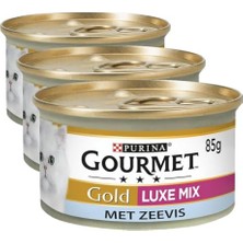 Gourmet Gold Çifte Lezzet Okyanus Balığı&sebzeli Yaş Kedi Maması, 85 G (3 Paketi)