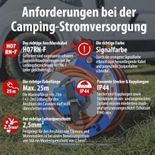 Tuba Toptaş Camping Serisi 23+2 Cee Soeti 230 Çevirici Özellikli Makaralı Kablo