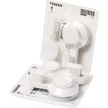 Tısken Vantuzlu Kanca; Beyaz; 4 Adet