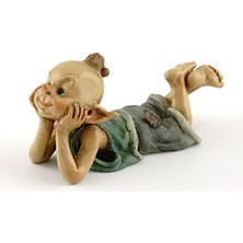 Minyatür Peri ve Teraryum Bahçe Perisi Düşünce Heykelli, Küçük