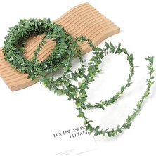 Orret Home Yeşil Unikum Tel Yaprak Şerit Yapay Taç Sarmaşık Süs, 10 Metre, Doğalgaz Borusu Gizleyici, Bükülebilir Yapay Sarmaşık Düğün Parti Süslemeleri (1)