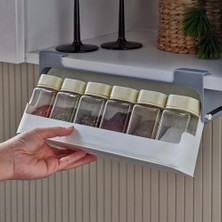 Deconox Raf Altı 6'lı Baharatlık, Raf Altına Geçen Yer Kaplamayan Baharat Organizeri