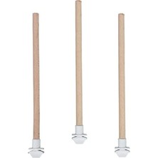 3'lü Ahşap Pürüzsüz Muhabbet Kuşu Tüneği 25 cm