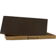 Waowpets Kedi Tırmalama Kartonu - Çift Yönlü Tırmalama Pedi, Oluklu Yatağı, Kedi Otu Hediyeli