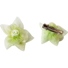 Kedi ve Küçük Irk Köpek Için Pensli Toka Tül Tokası Evcil Hayvan Tokası Açık Yeşil Renk 1 Adet