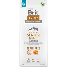 Care Senior & Light, Kilo Kontrolü ve Deri - Tüy Hassasiyeti Olan Yaşlı Köpekler Için, Tahılsız, Somon Balıklı Kuru Mama, 12 kg