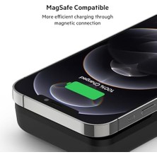 Bey Manyetik Kablosuz Güç Bankası 10K (Magsafe ile Uyumlu Taşınabilir Şarj Cihazı, 7.5W Kablosuz Şarj ve 18W USB C Pd Giriş/çıkış Bağlantı Noktası, Usb-C - Usb-C Kablosu Dahil) - Siyah