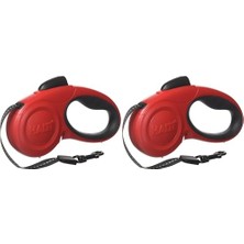 Halti Katlanabilir Kurşun (10'), Küçük, Kırmızı (2 Paketi)