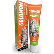 Solomon Multi Paste 100 gr Kediler Için Bağışıklık Sistemi Destekleyici Tüy Yumağı Oluşumunu Engelleyici 18 Farklı Vitamin Içerikli Multivitamin Malt Macunu