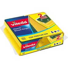3 Adet Vileda Sünger 2'li Yeşil Oluklu