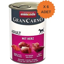 Animonda Grancarno Yürekli Yetişkin Köpek Konservesi 400GR x 6 Adet