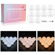 Ayna Işıkları 10 Hollywood Tarzı Ampul, Mükemmel Gizli Tel, 3 Renk ve 10 Yoğunluk Ayarlanabilir, Ampul Makyaj Aynası Çıkartma, Makyaj Aynası Için LED Işıklar          [enerji Sınıfı G]