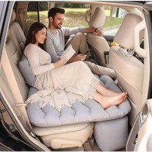 Araç Içi Şişme Yatak – Arka Koltuk Şişme Yatak | Kalınlaştırılmış Taşınabilir Seyahat ve Kamp Yatağı + Hediye Hava Pompası | Evrensel Uyumlu Araba Şişirilebilir Yatak