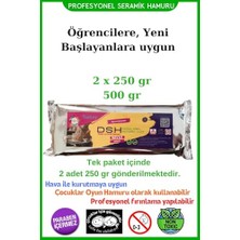 Doğal Seramik Hamuru 2x 250 gr (500 Gr) Kil Çamuru, Okul Için Doğal Oyun Hamuru