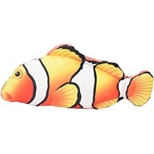 Peluş Kedi Oyuncağı Balık Kedi Nanesi Otlu Çıngıraklı 1 Adet Palyaço Açık