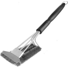 Orret Home Paslanmaz Çelik Mangal Temizleme Fırçası – Kazıyıcılı, Ergonomik Tutacaklı Barbekü Izgara Temizlik Fırçası, Asılabilir Metal Mangal Fırçası