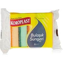 Koroplast Çift Taraflı Düz Bulaşık Süngeri 5'li, Çizik & Iz Bırakmaz, Yağ ve Leke Giderici Pratik Temizlik Süngeri, Tava, Tencere, Tabak, Bardak, Çatal, Bıçak, Ocak, Tezgah, Cam & Seramik Yüzeyler