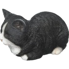 Geschenk Statue, Schlafende Katze, Schwarz/weiß