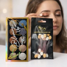 10’lu Göz Farı Paleti, 10’lu Makyaj Aplikatörü Seti, Işıltılı Far Seti, Parlak Göz Farı Renkleri, Pigmentli Göz Farı, Sünger Uçlu Aplikatör, Göz Makyaj Seti, Profesyonel Makyaj Seti