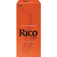 Rico Saxophone Reeds - Alto Saksafon Için Kamışlar - Oynama Kolaylığı Için Daha Ince Vamp Kesimi, Net Ses Için Geleneksel Boşluk, Güçlü Ton Için Dosyasız - Alto Saksafon Sazlıkları 2.5 Güç, 25'li
