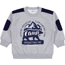 Civil Boys Camp Baskılı 2-5 Yaş Sweatshirt - Gri