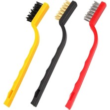 Kyrotech 3'lü Mini Tel Fırça Seti, Paslanmaz Çelik, Bakır ve Naylon Kıllı Temizleme Fırçaları, Gaz Ocağı, Musluk, Mutfak Köşe ve Dar Alanlar Için Temizlik Aleti