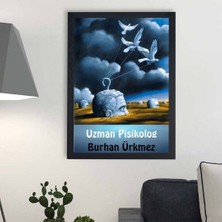 Hediye Vakti Psikologlara Özel Isimli Sök-Tak Çerçeve – Sürrealist Tasarımlı Klinik Duvar Dekoru