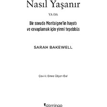 Bey Nasıl Yaşanır Ya Da Bir Soruda Montaigne'in Hayatı: ve Cevaplamak Için Yirmi Teşebbüs