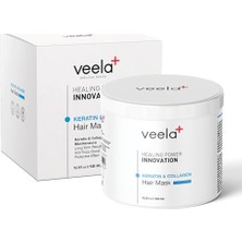 Veela Kuru ve Yıpranmış Saçlar Için Kolajen ve Keratin Bakım Maskesi Keratin ve Collagen Hair Mask