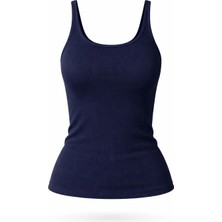 5in1Canpolat Lacivert U Yaka Fitilli Basic Atlet