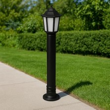 Zita Klas Bahçe Aydınlatma Lambası | 90 cm Uzun Direkli Dış Mekan Yol Apliği | E27 Duylu, IP54 Su Geçirmez, 220V, Siyah | Yerli Üretim Bahçe Lambası (Ampul Hariç)
