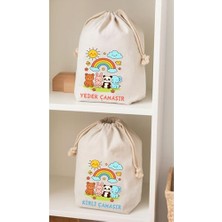 Çocuklar Için Yedek ve Kirli Kıyafet Torbası, 30X40 Cm, 2'li Set,